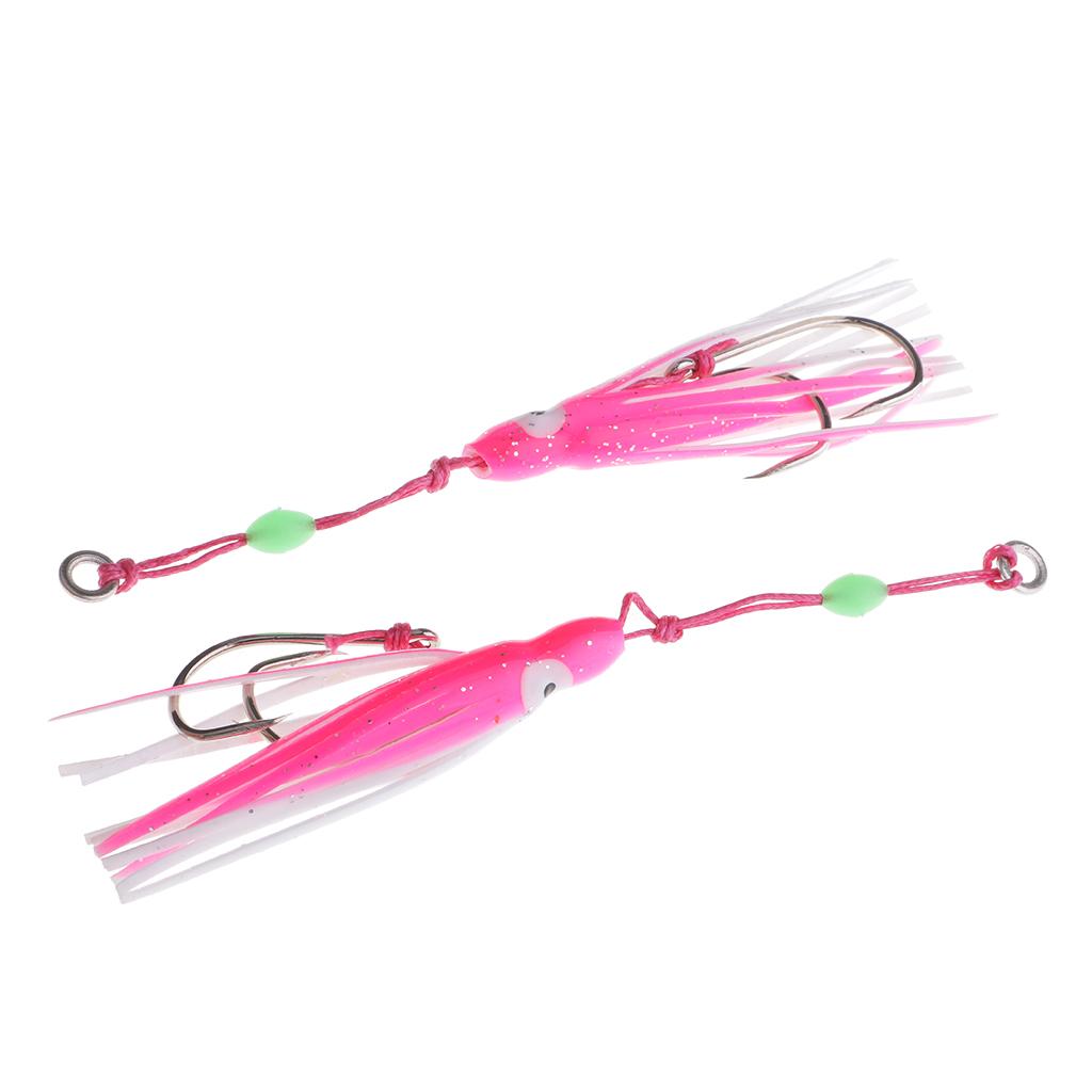 Squid Jig Fishing Lure Saltwater Bait Octopus Skirt with Hooks