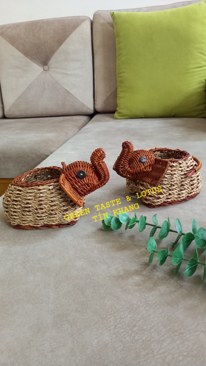 Sọt Cói, Sọt Mây, Phụ Kiện Trang Trí Decor, Quà Lưu Niệm, Hộp Đựng Văn Phòng Phẩm-SMVMNLTK02