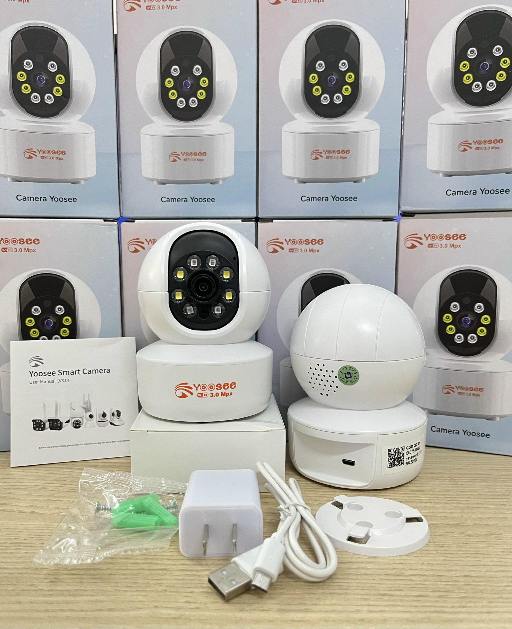 Camera Giám Sát IP Yoosee YS-2031 6.0MP, Không Râu Xoay 350 độ, Full HD 1080P Xem Đêm Có Màu – Hàng Chính Hãng