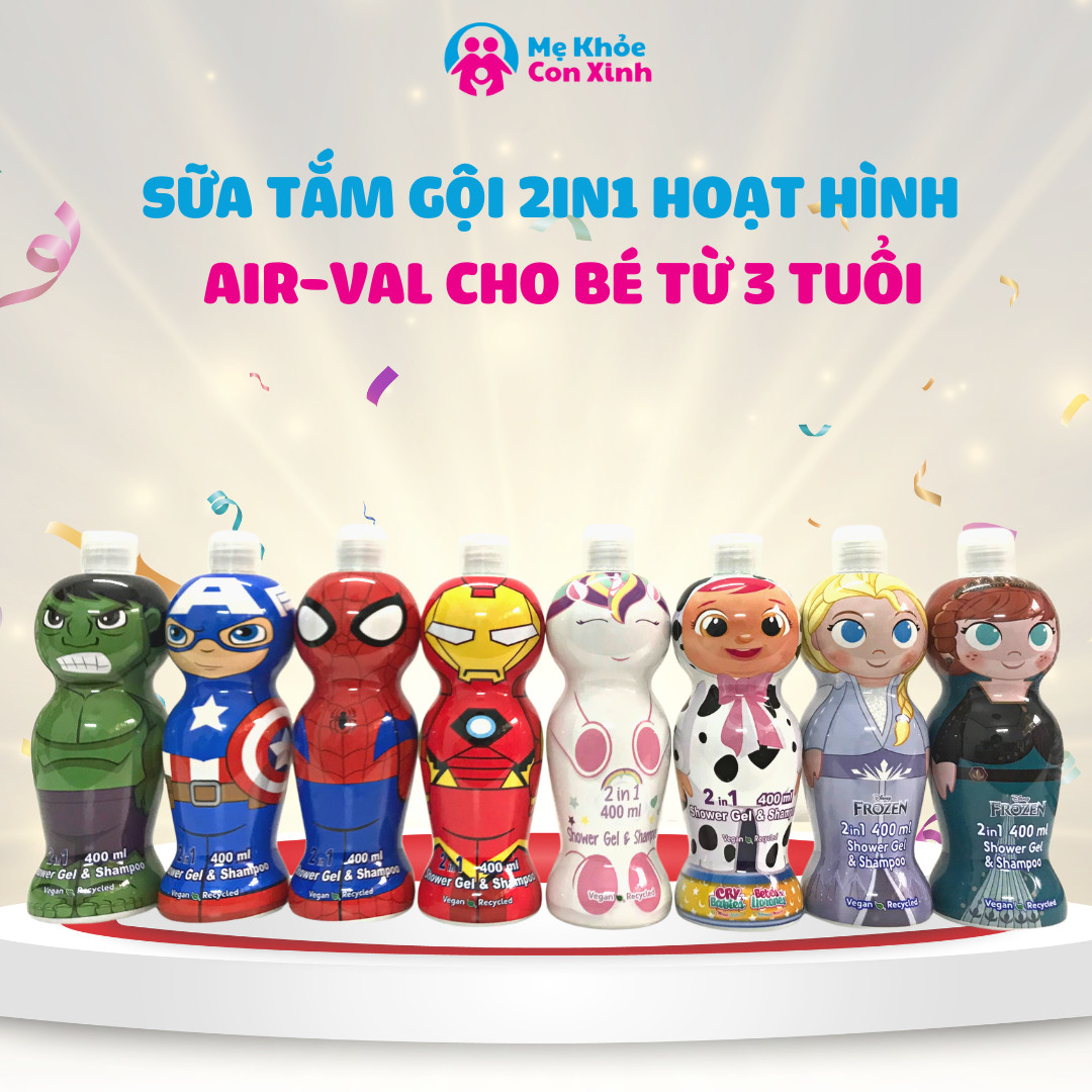 AIR-VAL - Sữa tắm gội 2in1 dành cho bé Shower Gel Shampoo 400ml (Chai)