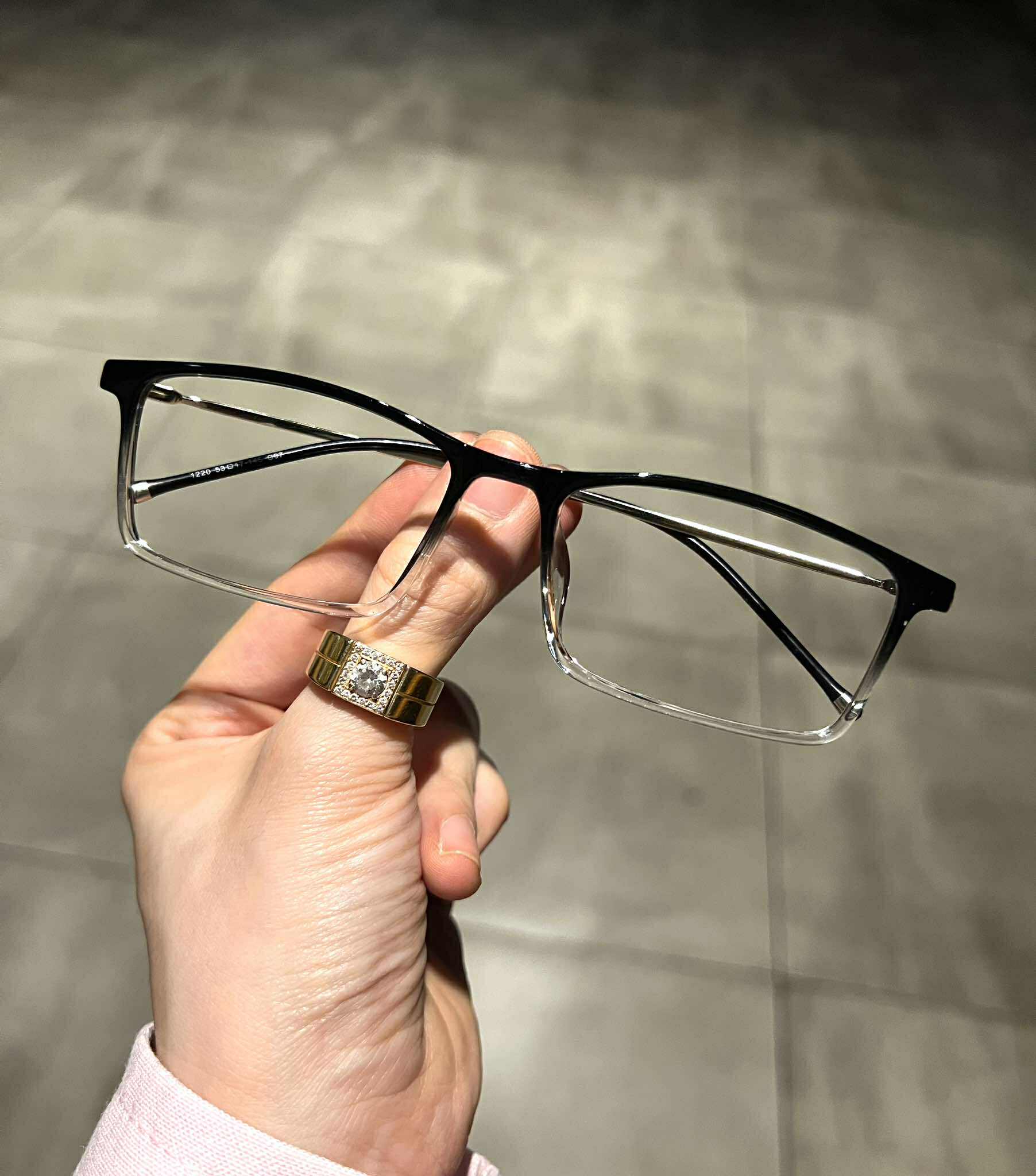 Kính thời trang dáng chữ nhật nhỏ gọng kim loại nhẹ cho nam nữ