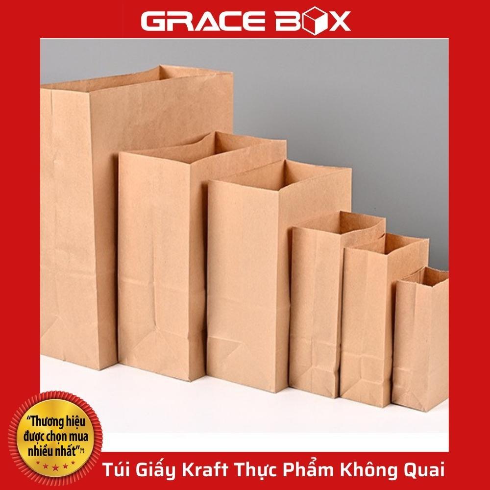 Túi Giấy Kraft Thực Phẩm Không Quai Loại Không Thấm Dầu