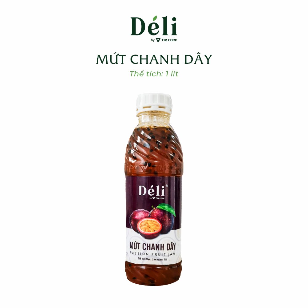 Mứt chanh dây pha chế Déli - chai 1L