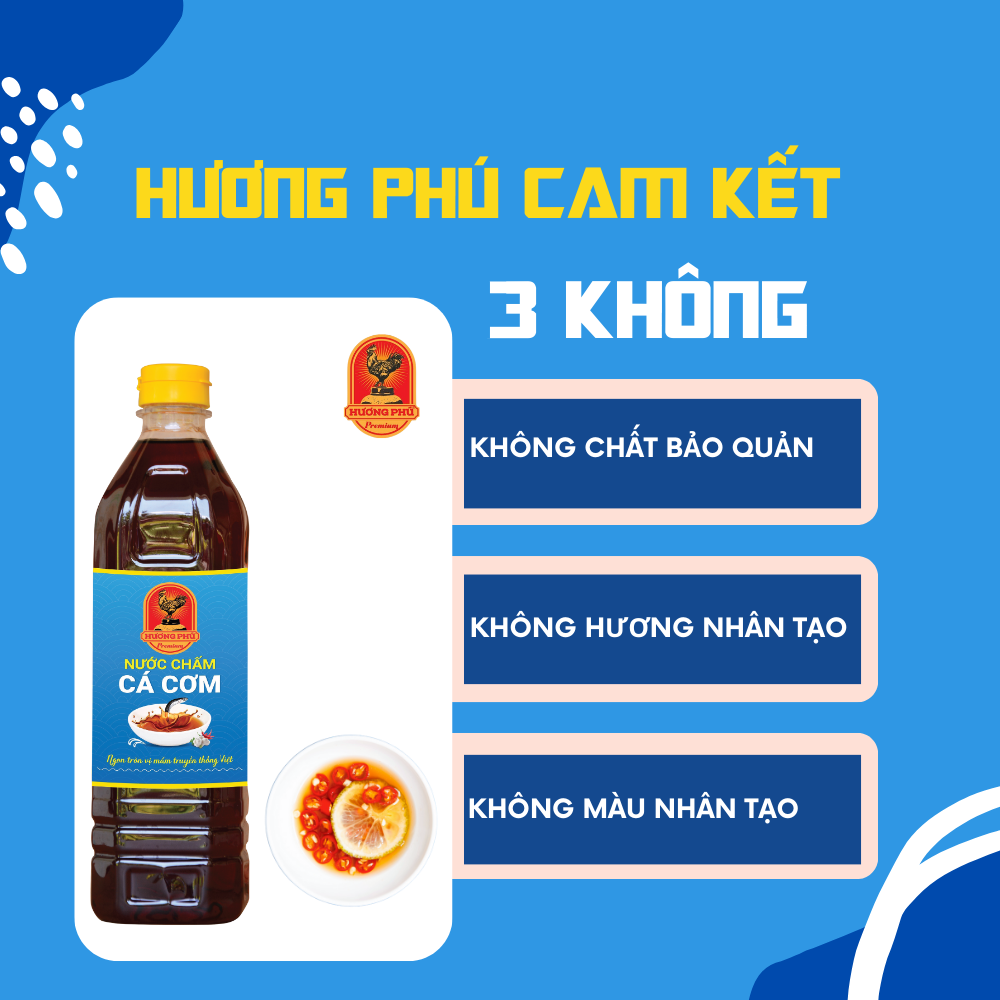Nước chấm cá cơm Hương Phú 7 độ đạm 1000ML - Thùng 12 chai - Hàng Chính Hãng