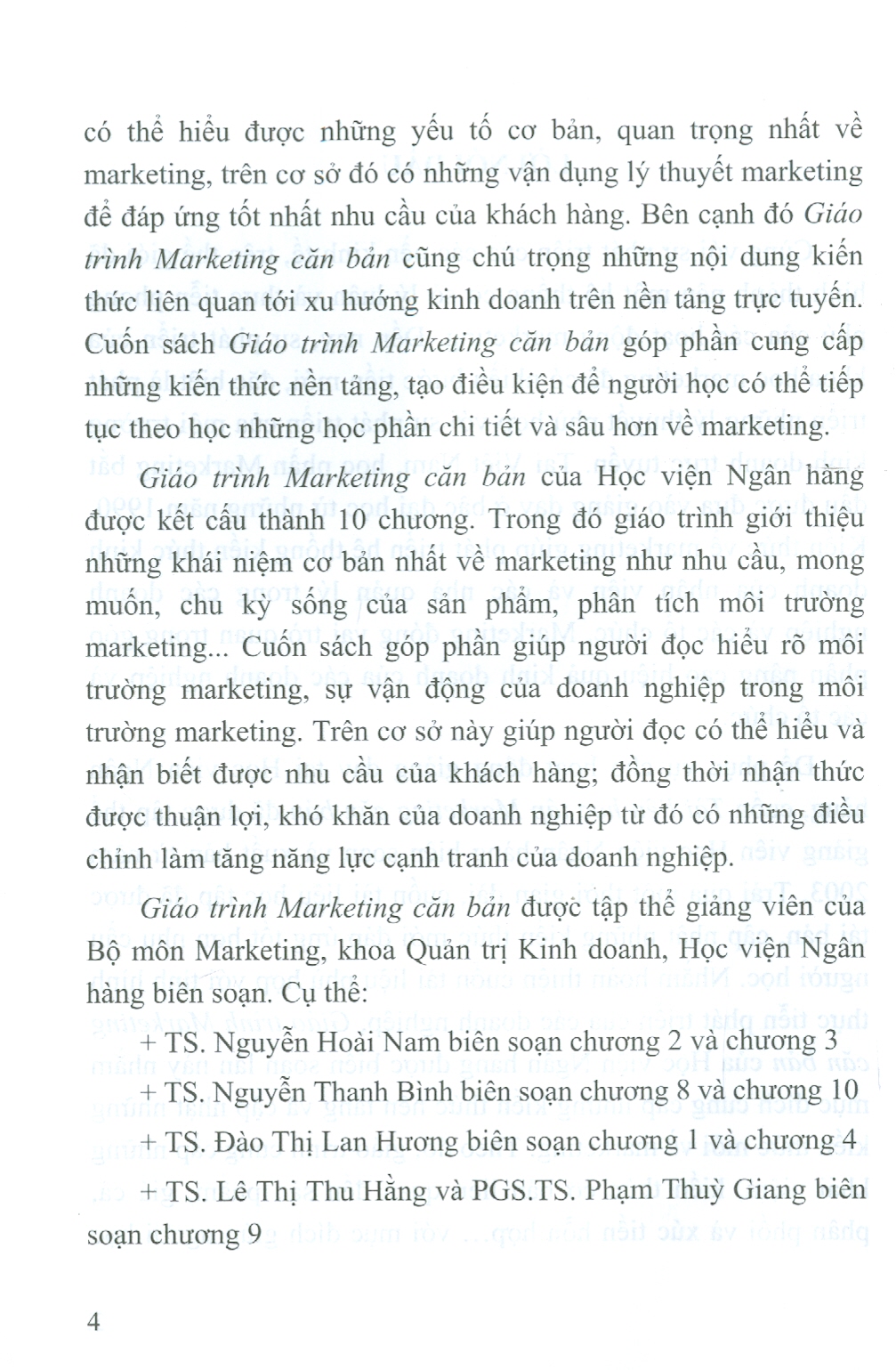 Giáo Trình Marketing Căn Bản (Học viện Ngân Hàng)