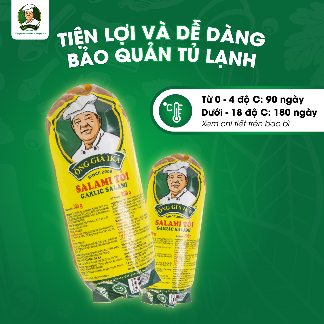 [Chỉ Giao Hà Nội] Salami tỏi 200g