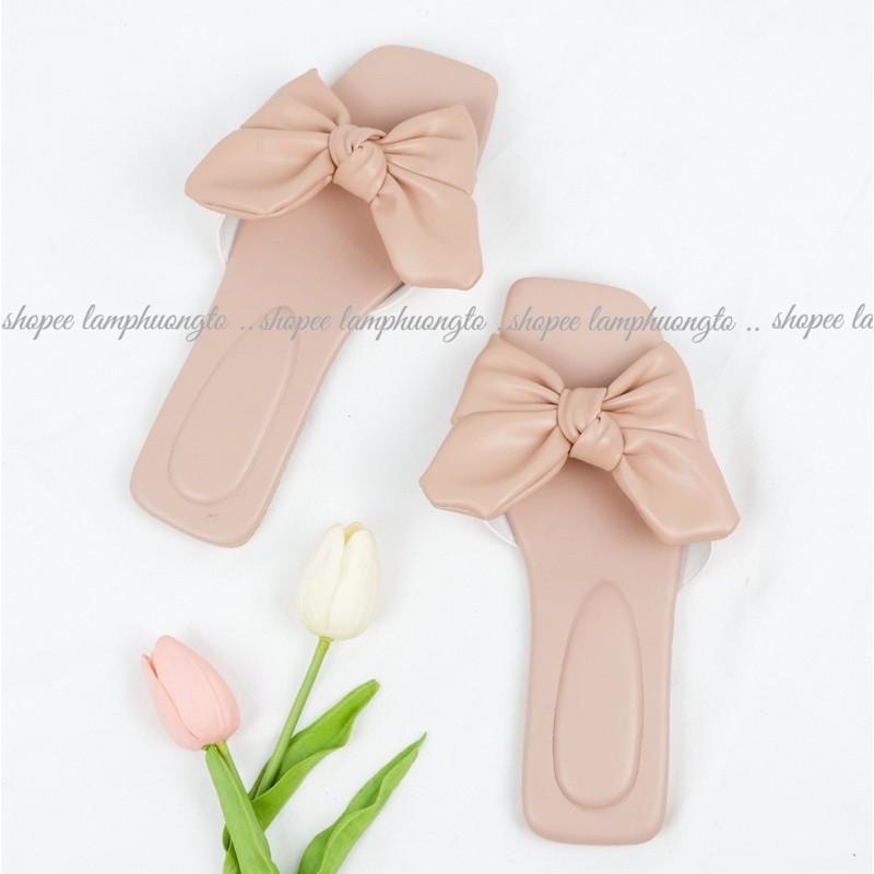 Dép thời trang nơ đôi to