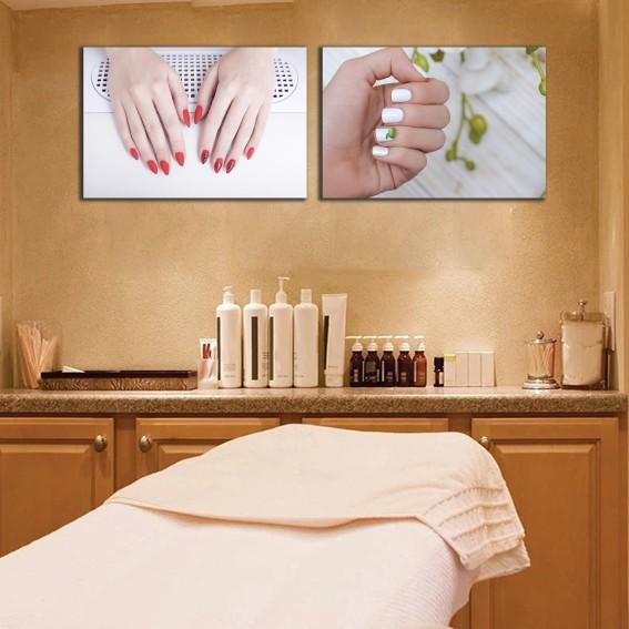 Tranh dán tường trang trí tiệm spa, nail, sơn móng