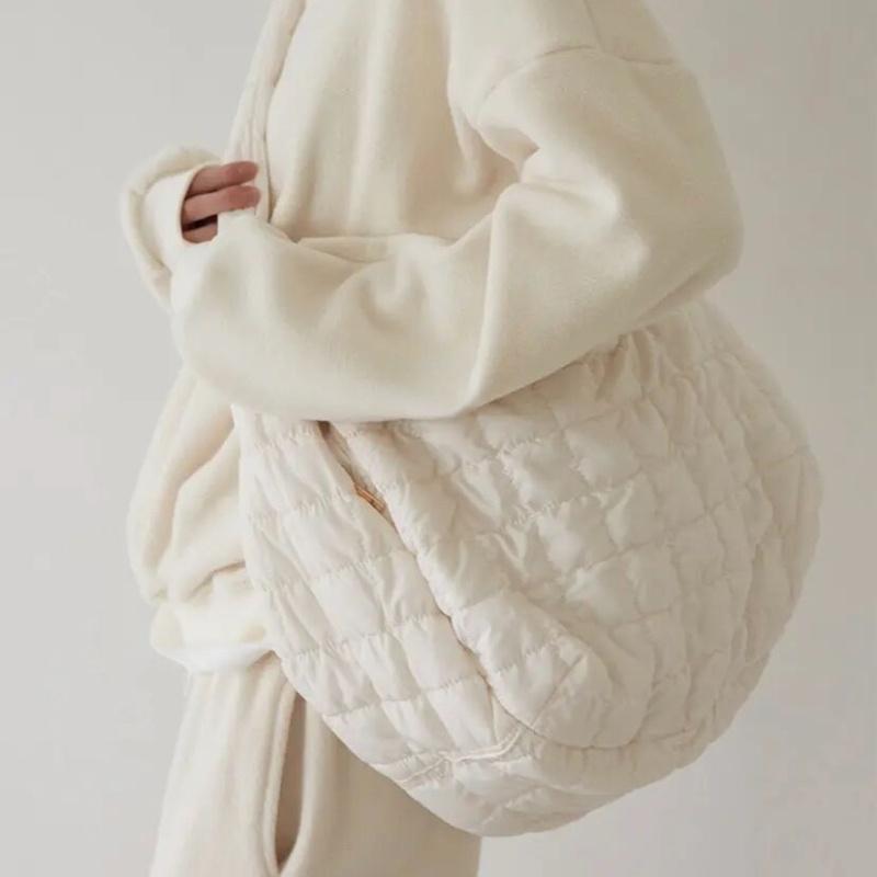 Túi Xách Tote Chất Cotton Cỡ Lớn Gắn Lông Vũ Thời Trang Cho Nữ SJHY0310 MM