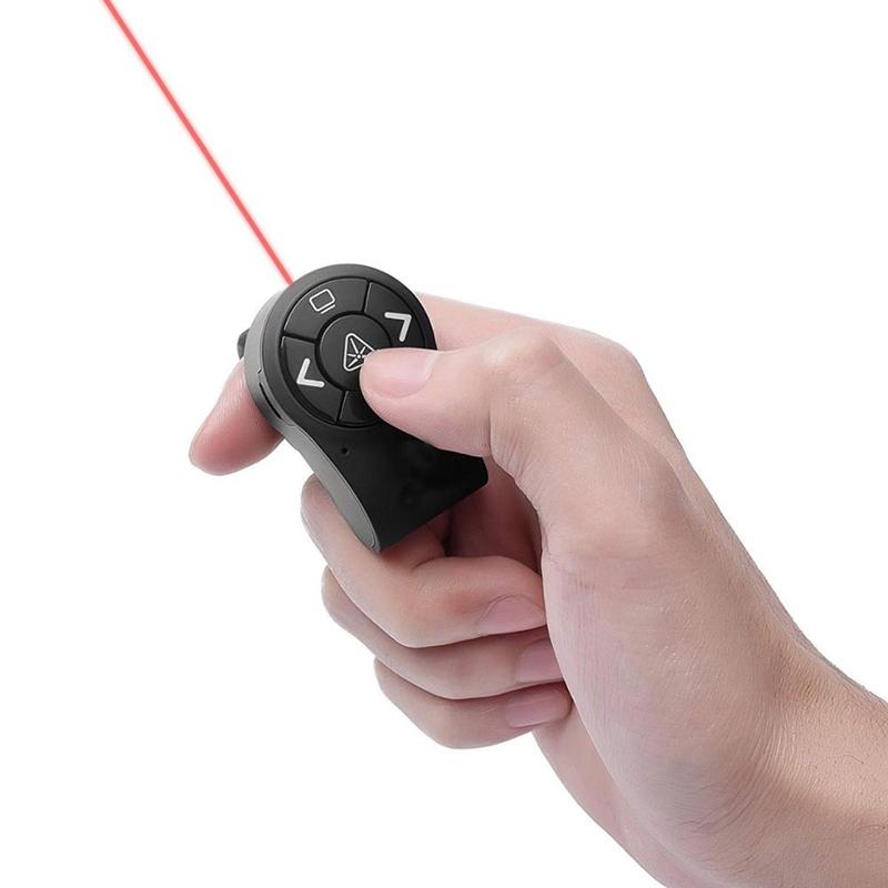 RF 2.4G Finger Ring Remote Wireless Presenter PowerPoint PPT Slides Clicker Pen có thể sạc lại