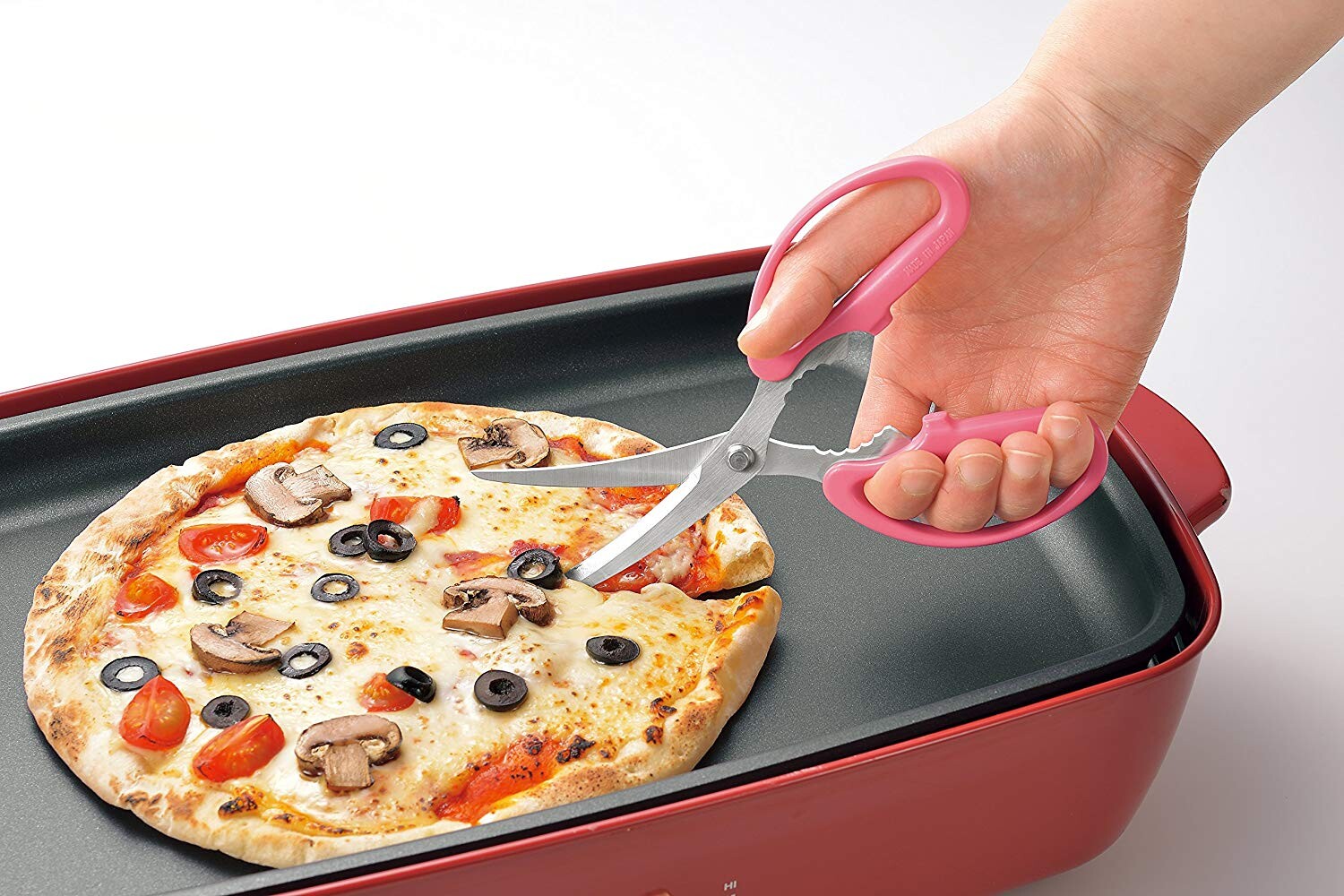 Kéo cắt thịt nướng đầu cong Shimomura Yaki Party 180mm hàng nội địa Nhật Bản