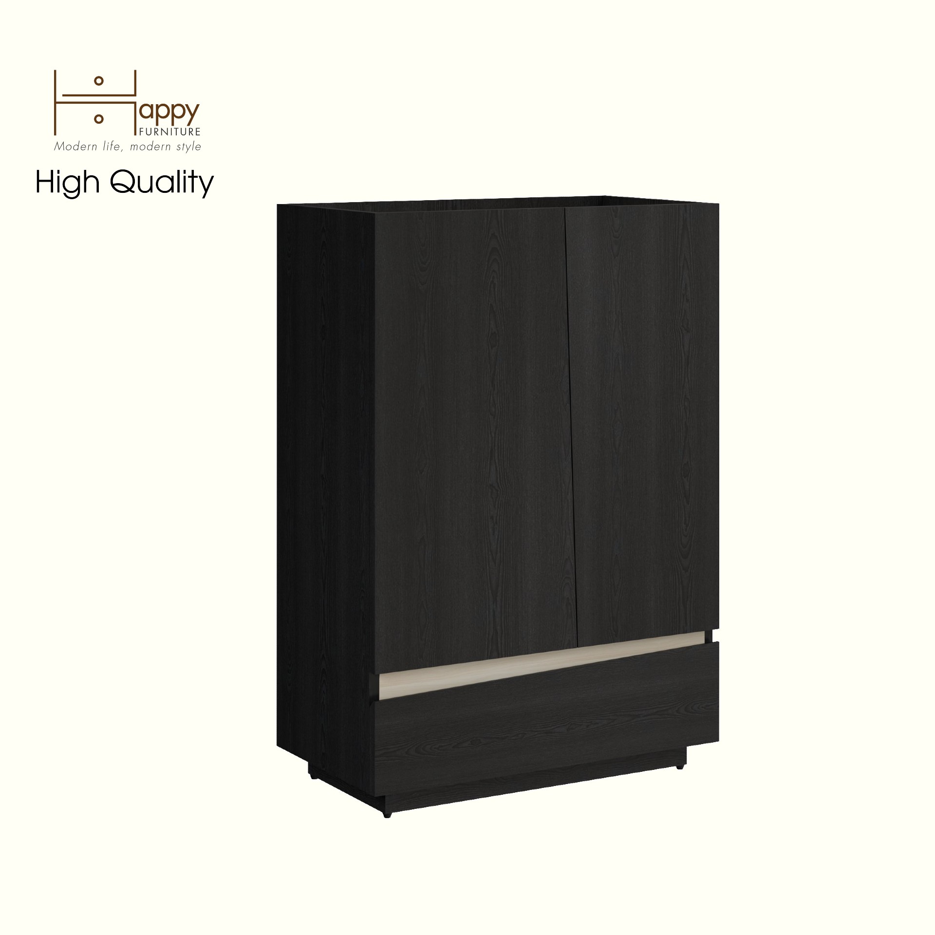 [Happy Home Furniture] VIGGO, Tủ lưu trữ 2 cửa mở - 1 ngăn kéo, 62cm x 32cm x 90cm ( DxRxC), TCM_173