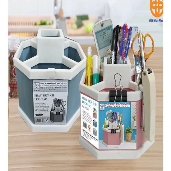Khay đựng bút và dụng cụ để bàn hình lục giác đa năng