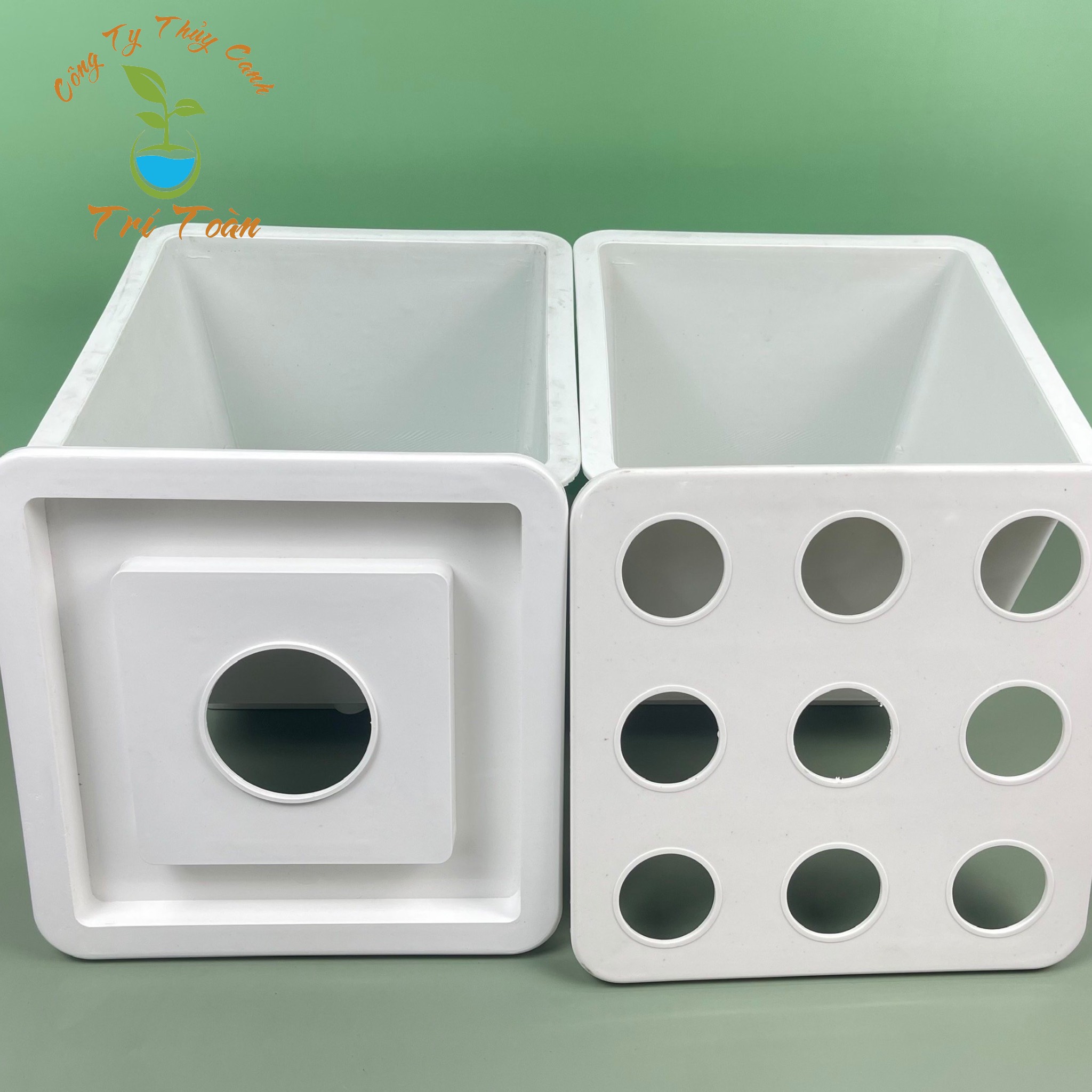 (Combo 6 thùng) Thùng nhựa trồng rau thủy canh tĩnh combo trồng rau ăn lá và ăn trái (3 thùng ăn lá, 3 thùng ăn trái)