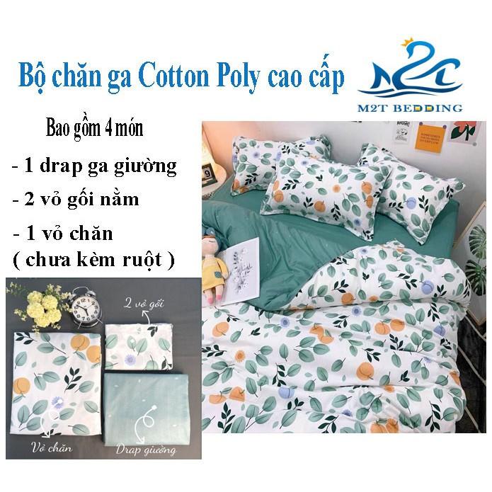 Bộ chăn ga gối Cotton Poly M2T bedding Tuổi Thanh Xuân, chăn mền, drap giường và 2 vỏ gối