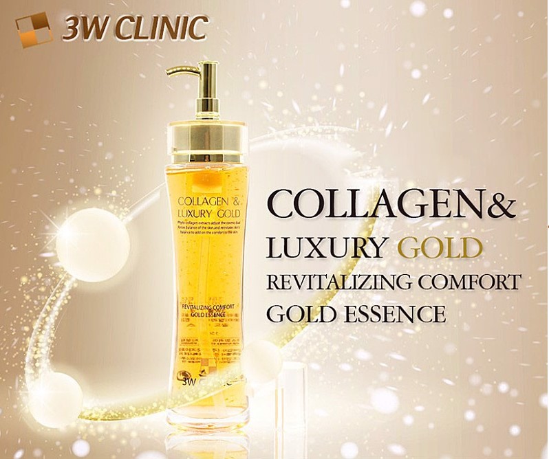 Tinh Chất Dưỡng Trắng, Chống Lão Hóa 3W Clinic Collagen &amp; Luxury Gold Revitalizing Comfort Gold Essence