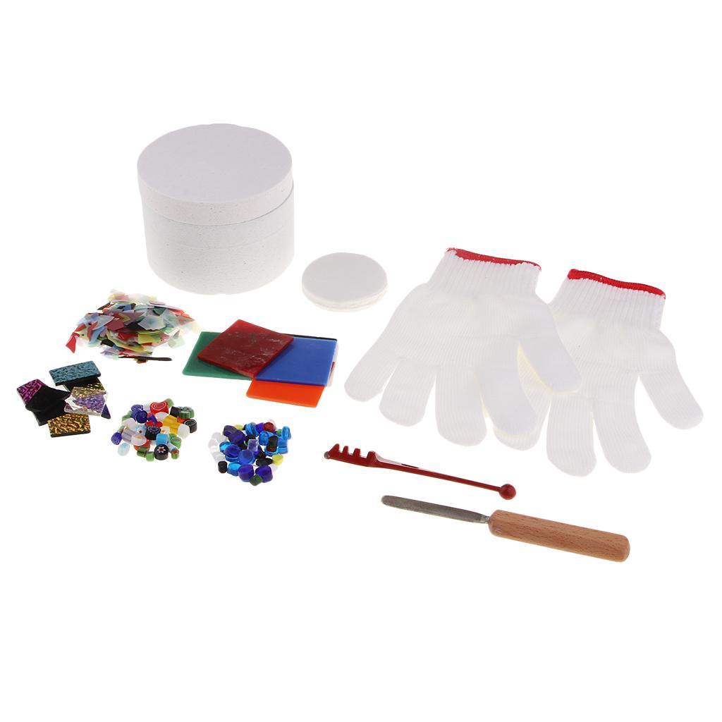 10pcs DIY Professional Microwave Kiln Kit Stained Glass Fusing Supplies Kit