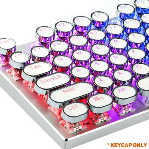 104 Phím Tròn Retro Keycaps Double Shot Tự Làm Máy Đánh Chữ Keycap Cho Đèn Nền Bàn Phím Cơ Tròn Nắp Phím