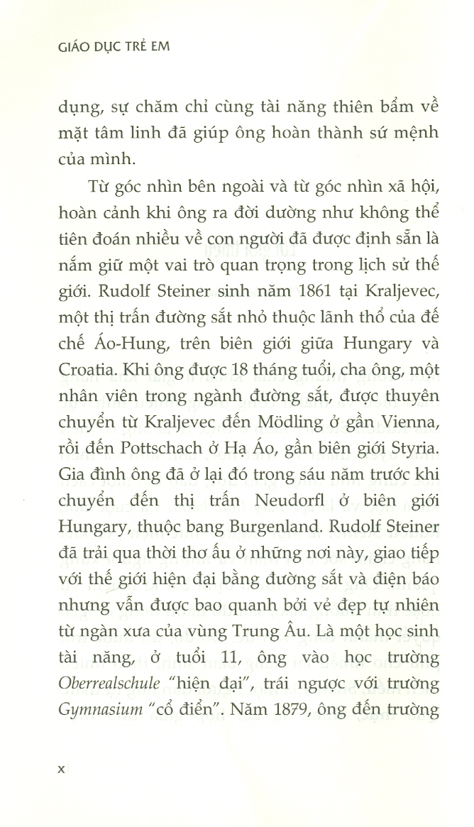 Giáo Dục Trẻ Em - Những Bài Giảng Đầu Tiên Về Giáo Dục - Rudolf Steiner; Nguyễn Hồng dịch (Sách tham khảo, Tái bản lần thứ nhất)