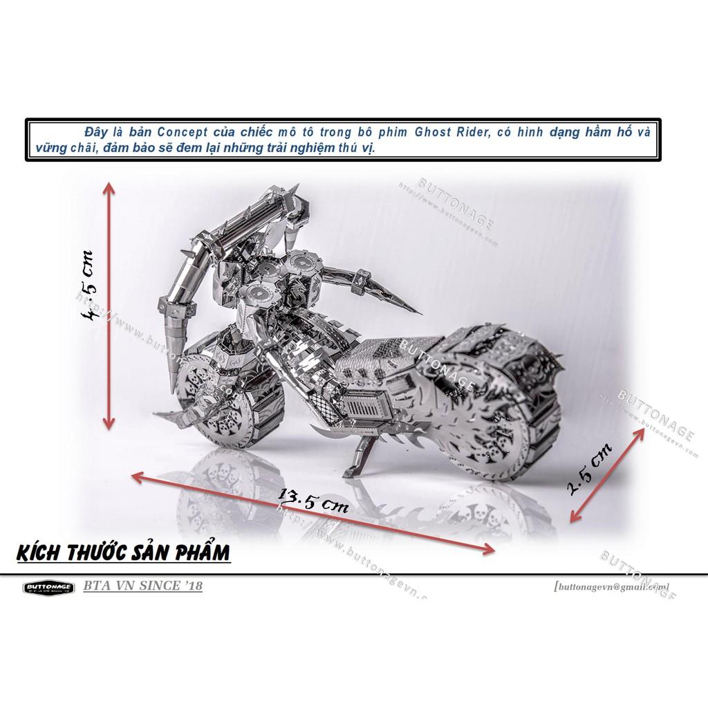 Mô Hình Lắp Ráp 3d Xe mô tô Ghostrider Concept