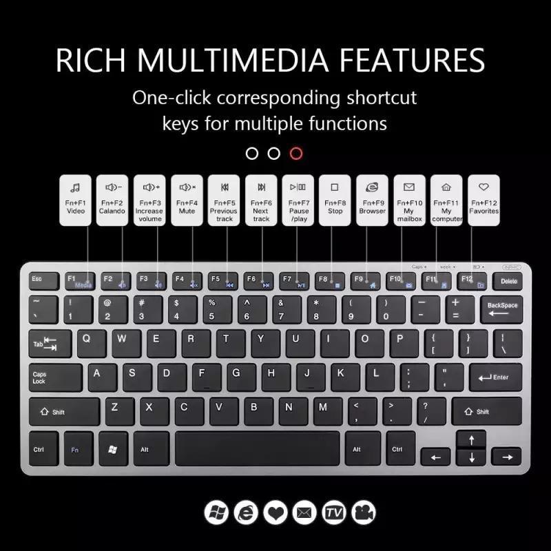 Bộ Bàn Phím Và Chuột Không Dây Sạc Được Inphic V780