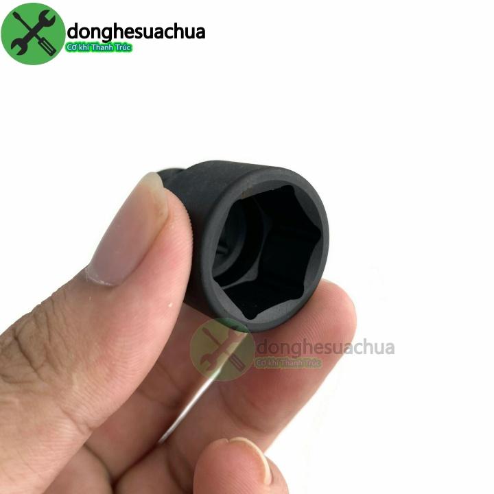 Tuýp 19mm 3/8 Kingtony 353519M loại ngắn 6 cạnh màu đen