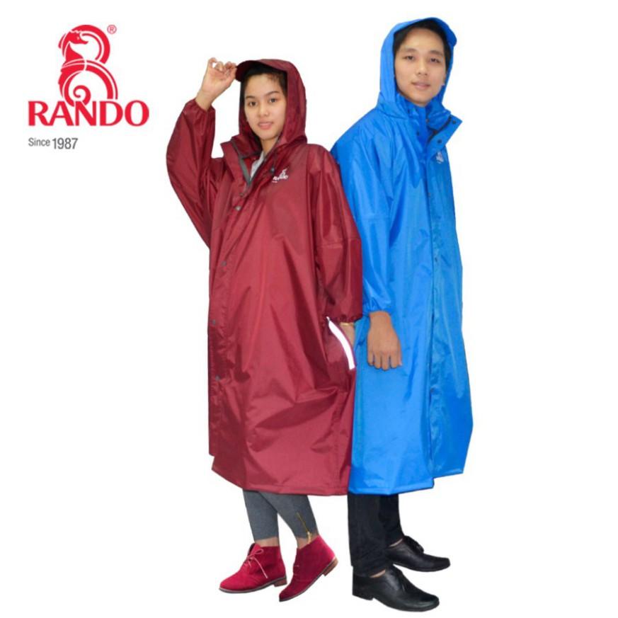 Áo Mưa Dây Kéo 1 Người Bít Thời Trang Vải Dù Không Thấm Nước Có Phản Quang Cao Cấp Chính Hãng RANDO GIÁ SỈ BSDAYKEO