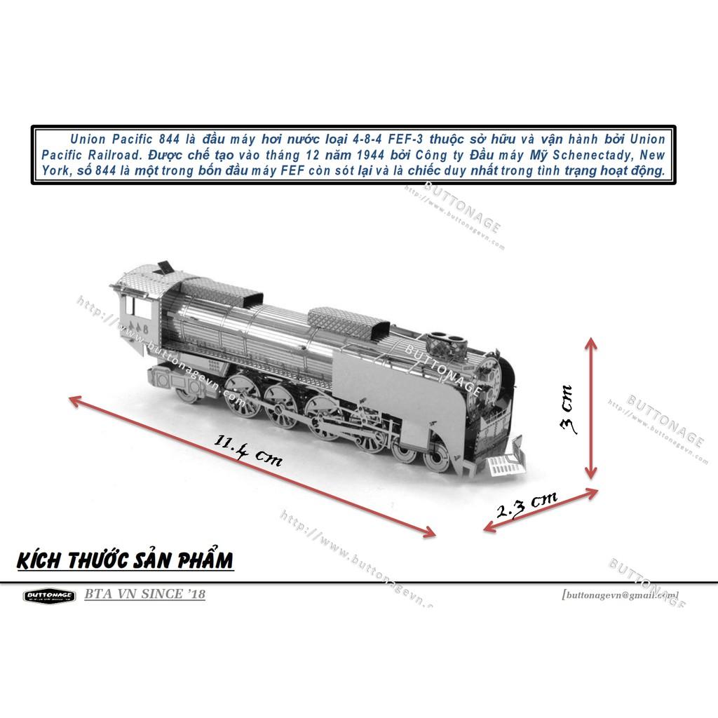 Mô Hình Lắp Ráp 3d Đầu tàu hơi nước UNION PACIFIC 844