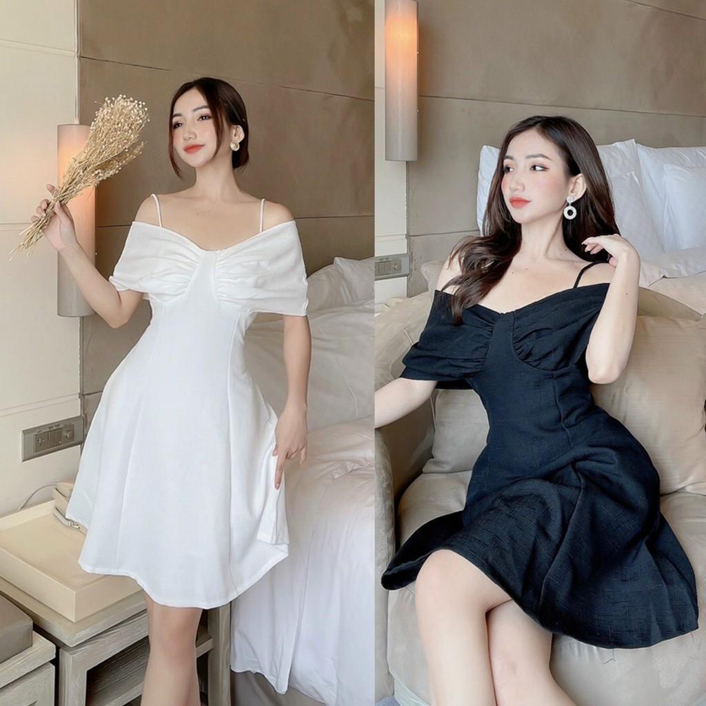 Váy công chúa trễ vai voan trắng điệu đà  Tiệm Của Cốm
