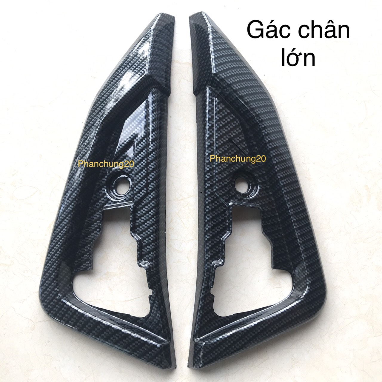 CẶP ỐP GÁC CHÂN SAU DÙNG CHO ĐỜI XE SH 2020 2021 2022 2023 2024 - 125i 150i 160i CACBON