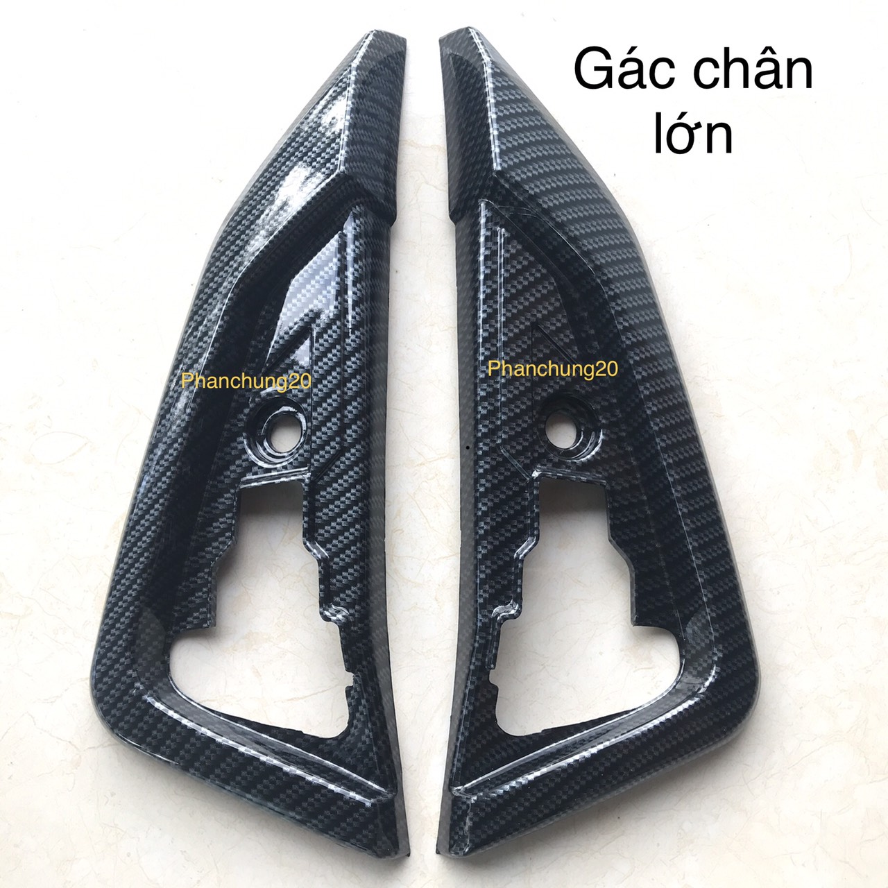 CẶP ỐP GÁC CHÂN SAU ( GÁC CHÂN TRONG ) DÙNG CHO ĐỜI XE SH 2020 2021 2022 2023 2024 - 125i 150i 160i CACBON