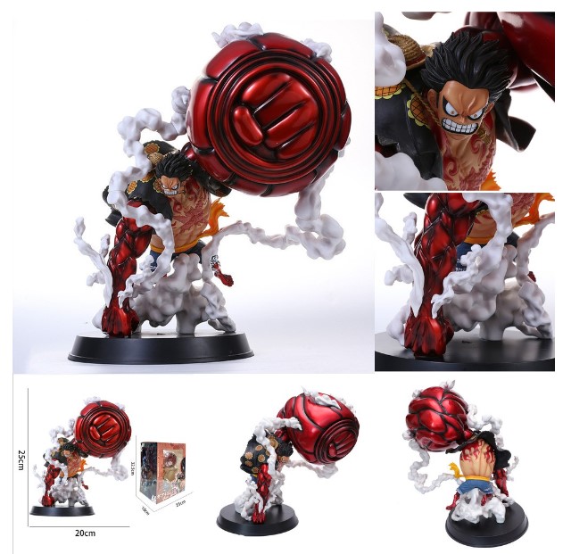 Mô hình One Piece Luffy gear 4 cao cấp cao 25cm, nhân vật anime, figure one piece