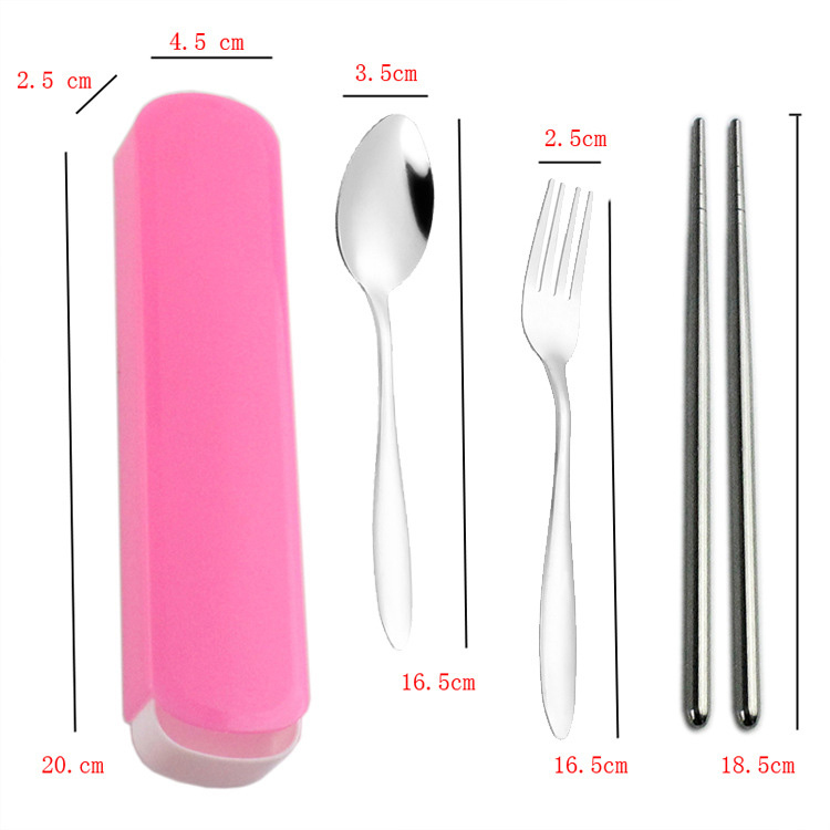 Bộ thìa đũa bằng inox 304 kèm hộp đựng sạch sẽ hiện đại