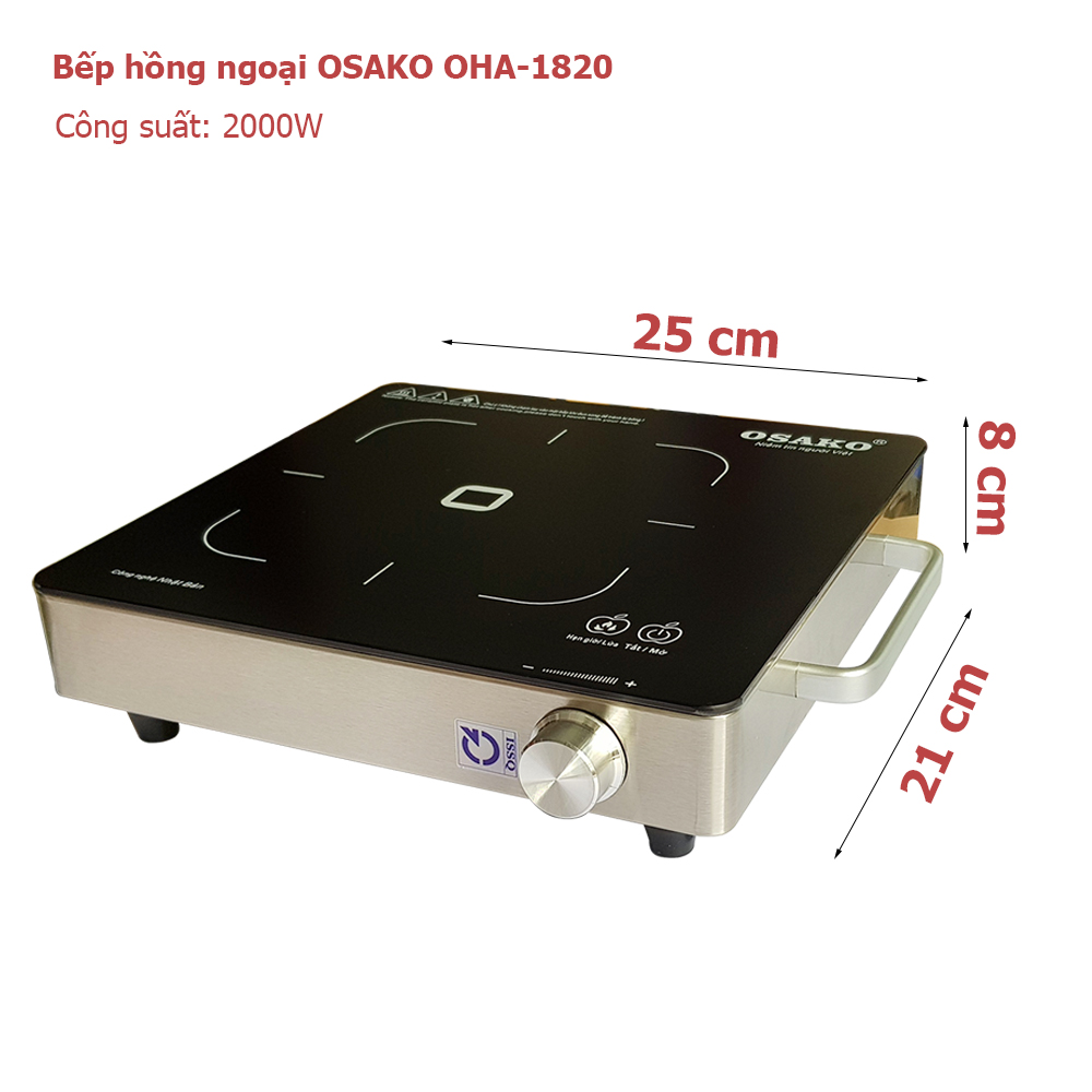 Bếp hồng ngoại Osako OHA-1820 - 2000W - Hàng chính hãng