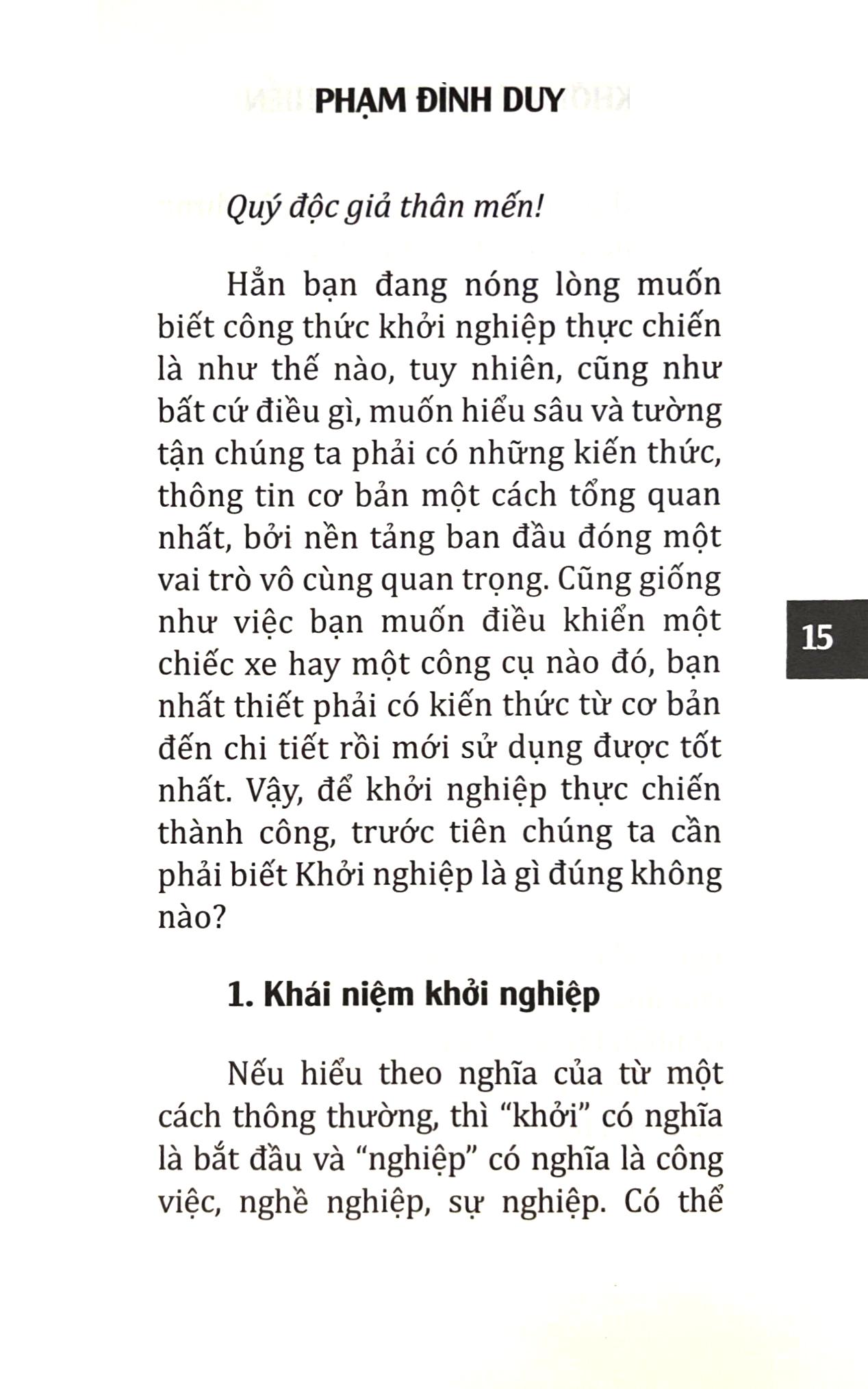 Khởi Nghiệp Thực Chiến - Bí Quyết Khởi Nghiệp Kinh Doanh Với Số Vốn Nhỏ
