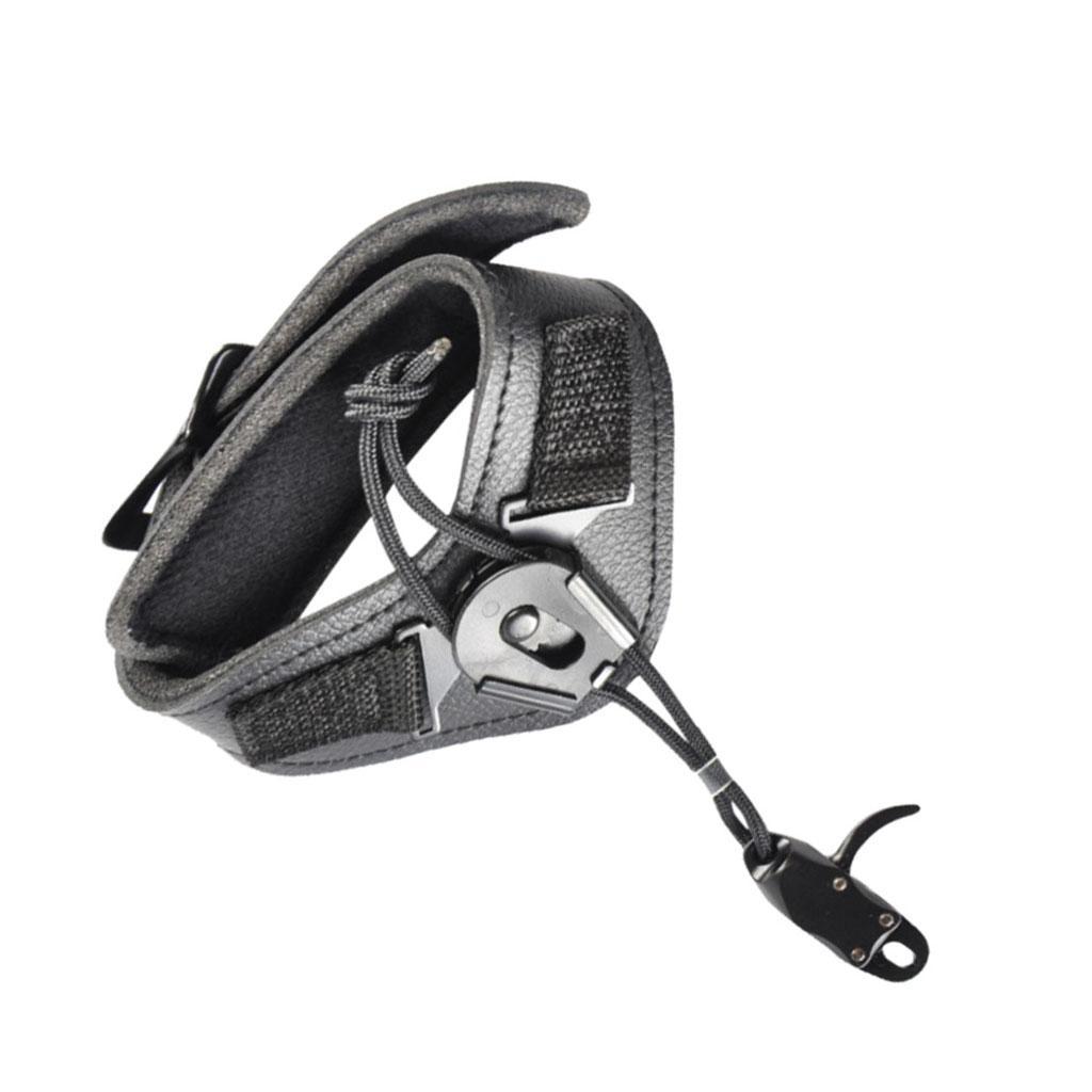 Archery Compound Bow Release - Adjustable Black Wrist Strap