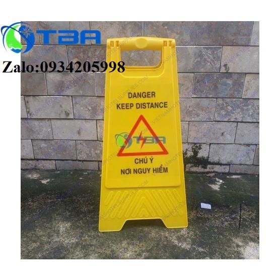 Biển cảnh báo chữ A nhập khẩu cao cấp ''CHÚ Ý NƠI NGUY HIỂM''