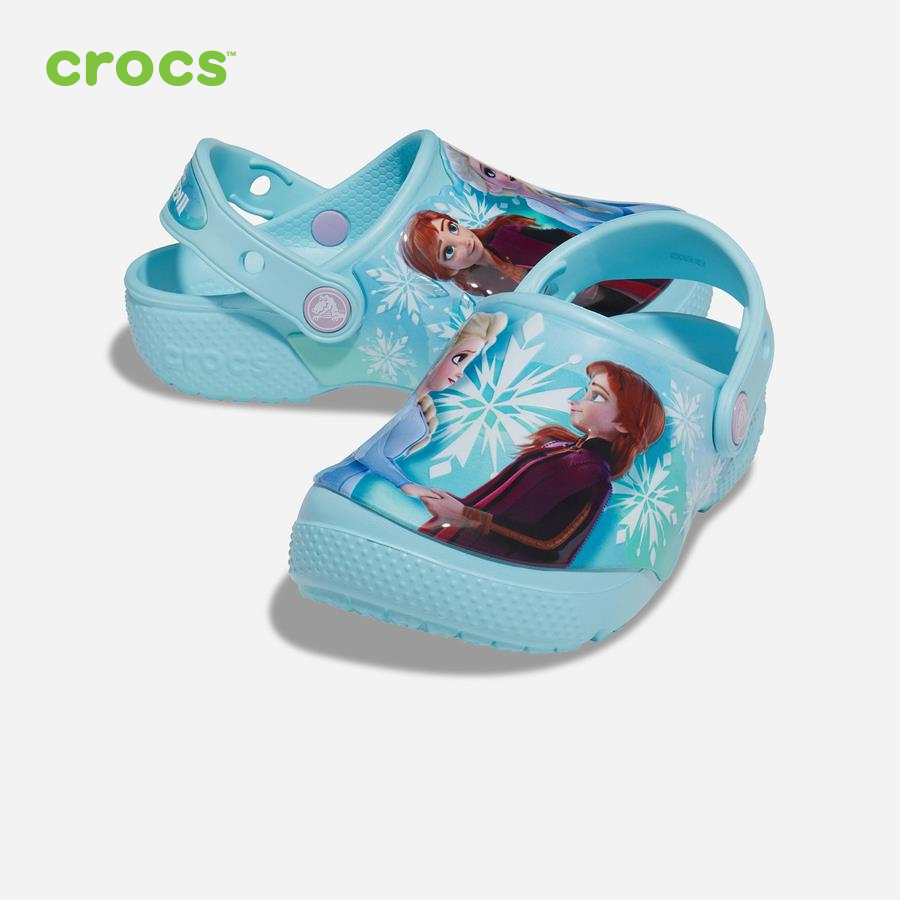 Giày lười trẻ em Crocs FW FunLab Clog Kid Disney Frozen II Ice Blue - 207465-4O9