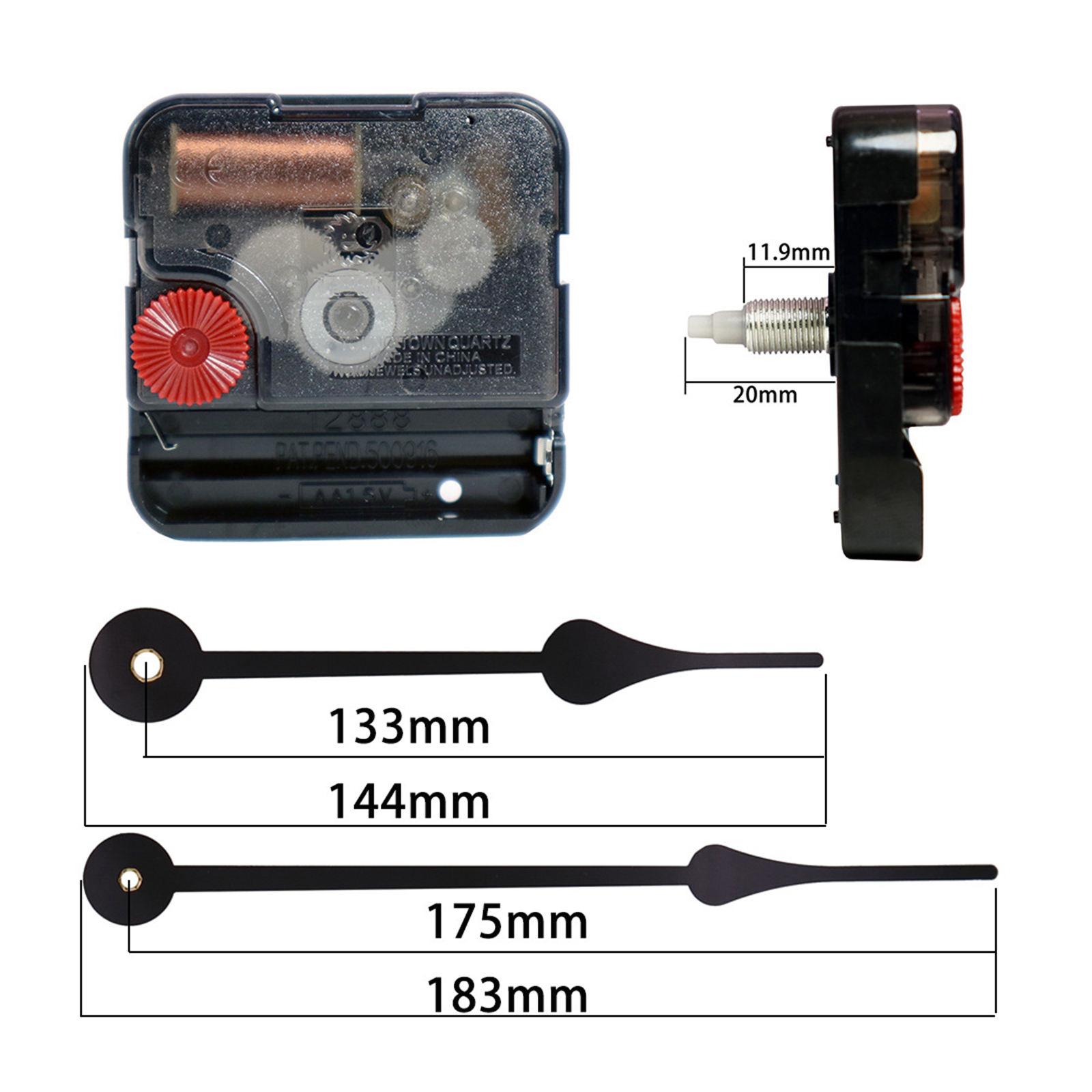 Quartz Clock Movement Hand for DIY Repair Replacement Custom Clock Black