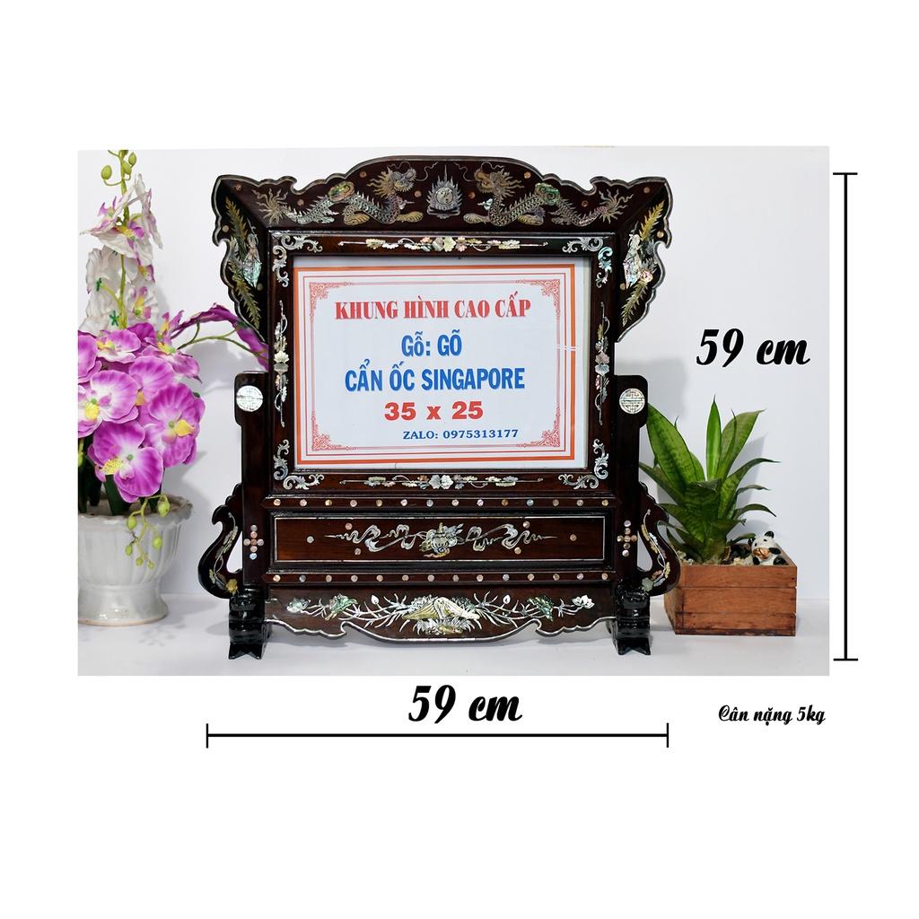 KHUNG HÌNH THỜ GỖ GÕ 35 X 25