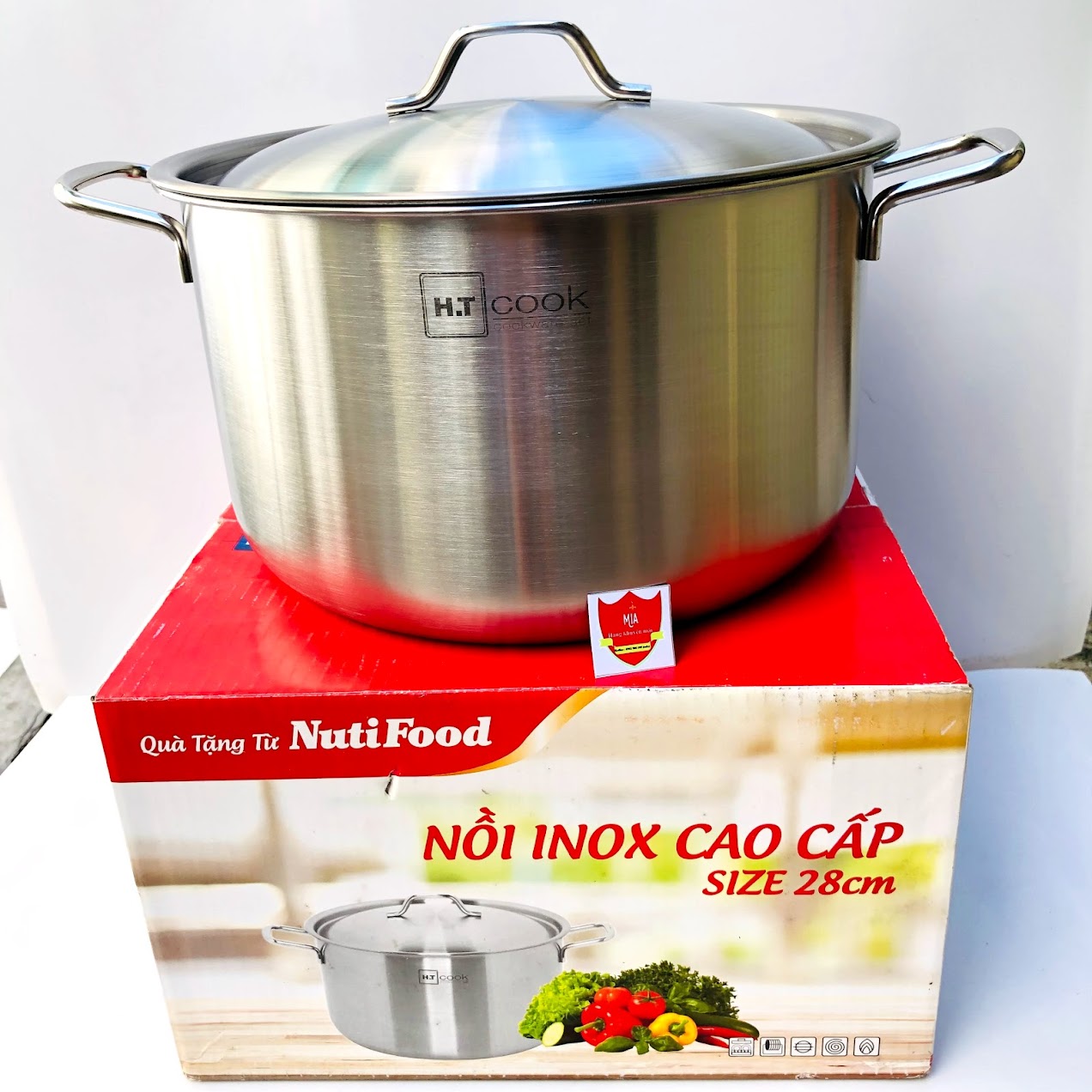Nồi HT Cook 32cm. Nồi luộc 2 con gà