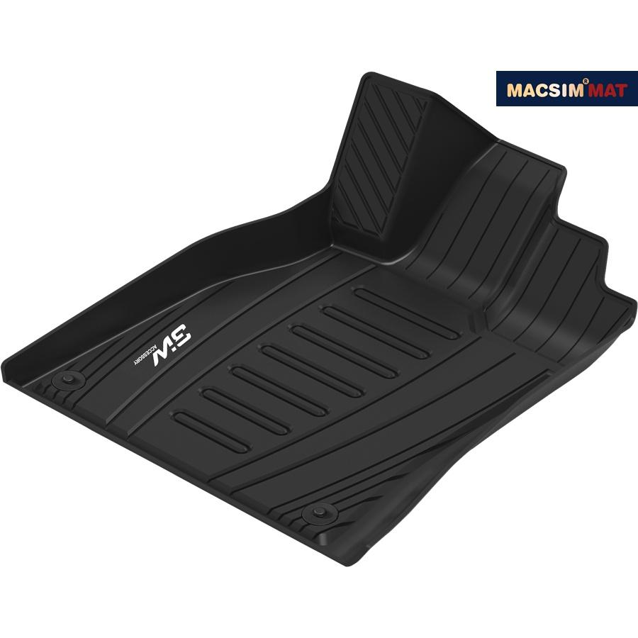 Thảm lót sàn xe ô tô Audi A3 2013- 2020 Nhãn hiệu Macsim 3W chất liệu nhựa TPE đúc khuôn cao cấp - màu đen