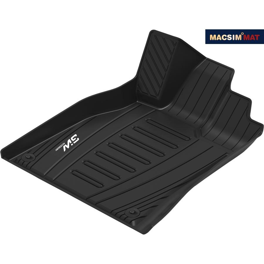 Thảm lót sàn xe ô tô Audi A4 2015- đến nay Nhãn hiệu Macsim 3W chất liệu nhựa TPE đúc khuôn cao cấp - màu đen