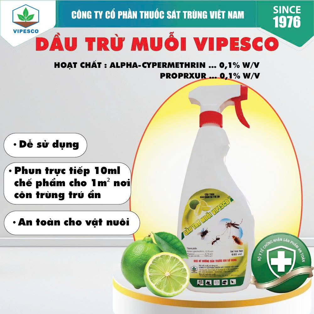 DẦU TRỪ MUỖI CÓ VÒI HƯƠNG CHANH (650ml)