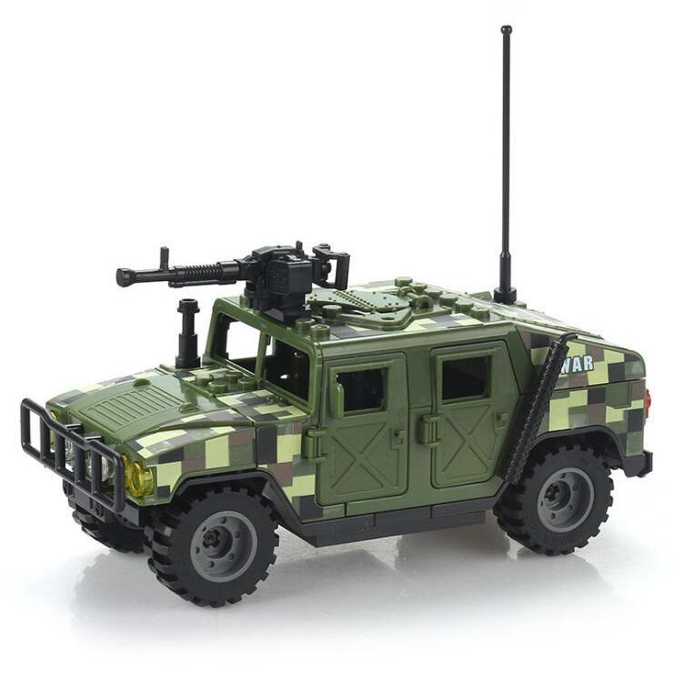 Đồ chơi Lắp Ráp Xe Humvee Quân Đội, TBS J773 Jeep Car, Minifigures