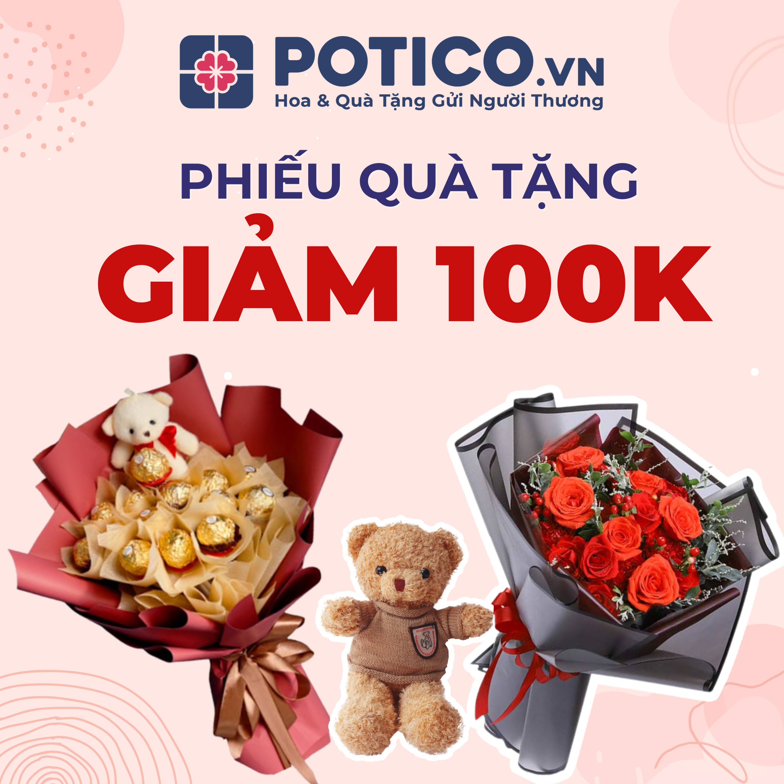 Potico.vn - Ưu đãi 100K cho đơn hàng trên 499K