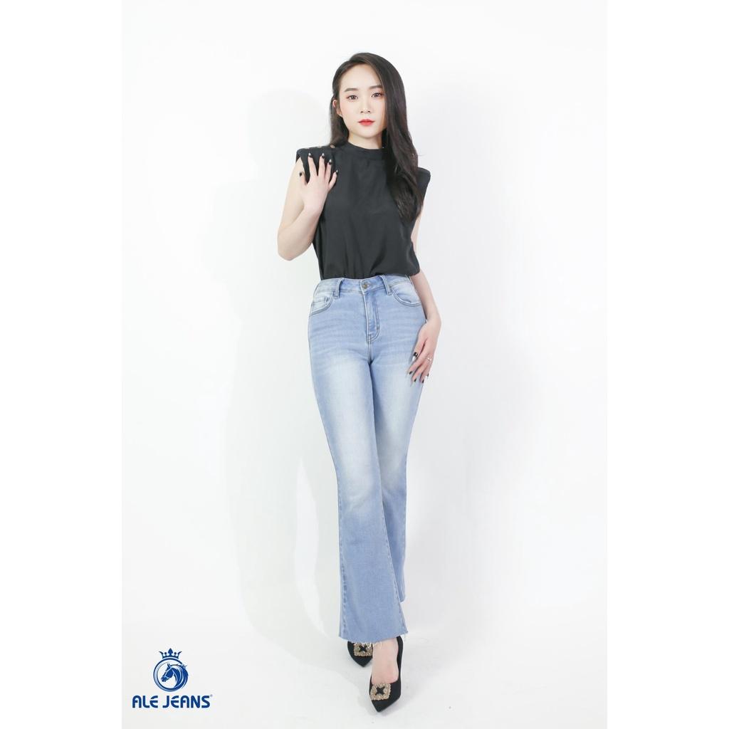 Quần Jeans Nữ ống Loe WFLA002M ALE JEANS -Màu trung cắt lai