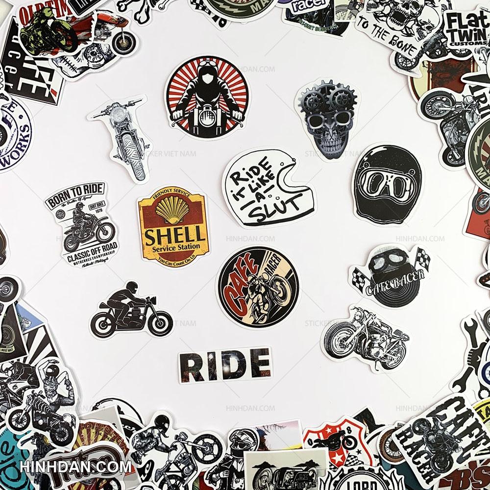 Sticker Xe CAFE RACER - Dán Trang Trí - Chất Liệu PVC Cán Màng Chất Lượng Cao Chống Nước, Chống Nắng, Không Bong Tróc Phai Màu