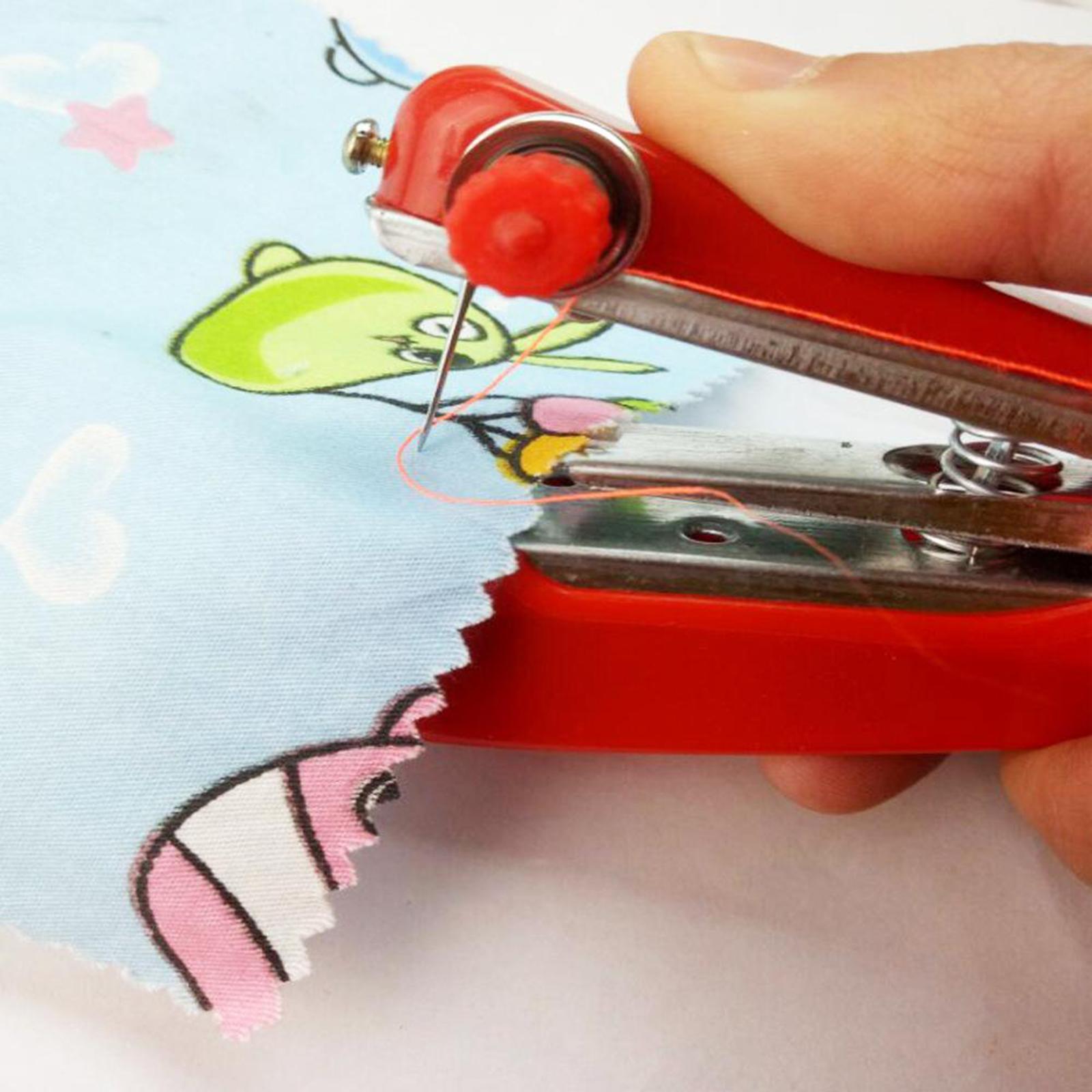 Portable Sewing Machine Desktop Mini Sewing Machines Small Tailor Handy Stitch for Fabric Curtains Kids Cloth Cordless Household Tool Beginners Adults