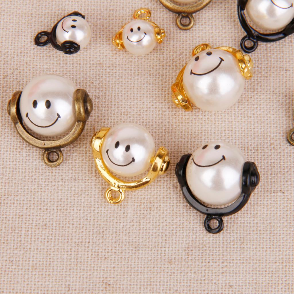 Hình ảnh 9x Headphone Pearl Charms Pendants Beads